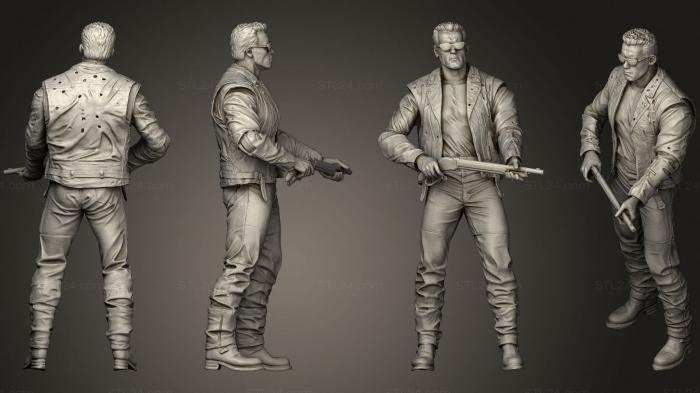 Figurines heroes, monsters and demons (Arnie T2, STKM_1694) 3D models for cnc